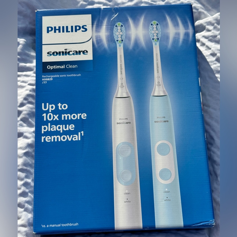 Philips Sonicare Optimal Clean Rechargeable Electric Toothbrush, 2-pack